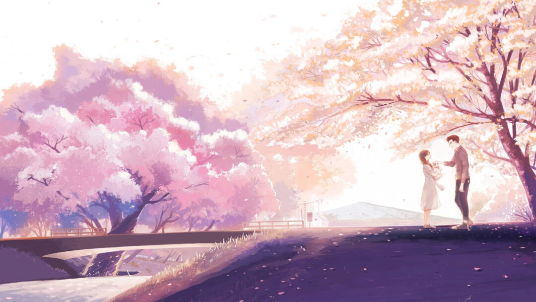 Hình nền anime hoa anh đào tuyệt đẹp