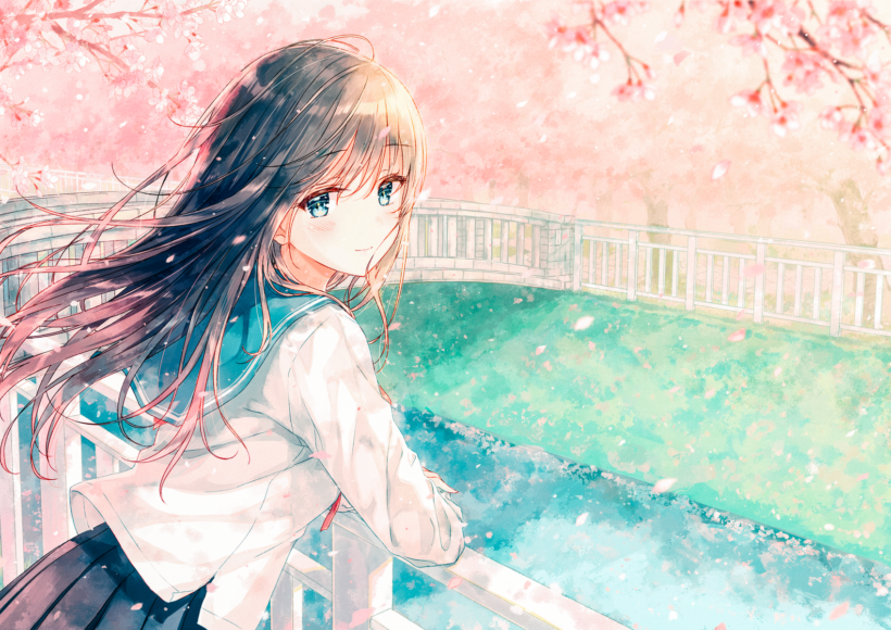 Hình anime hoa anh đào cực đẹp