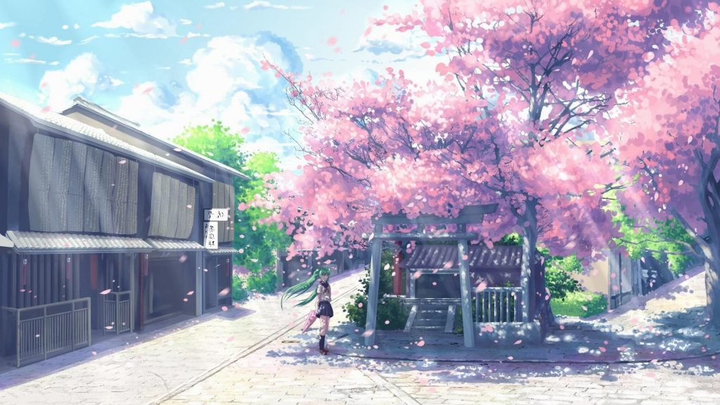 Ảnh Hoa Anh Đào Anime Nhật Bản Đẹp, Lãng Mạn, Sắc Nét Nhất